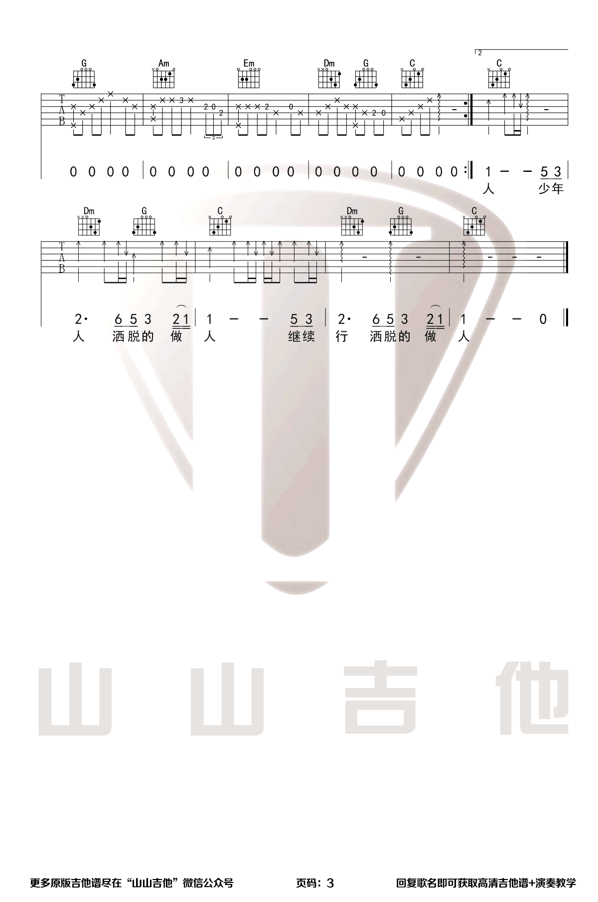 沉默是金吉他谱3-张国荣