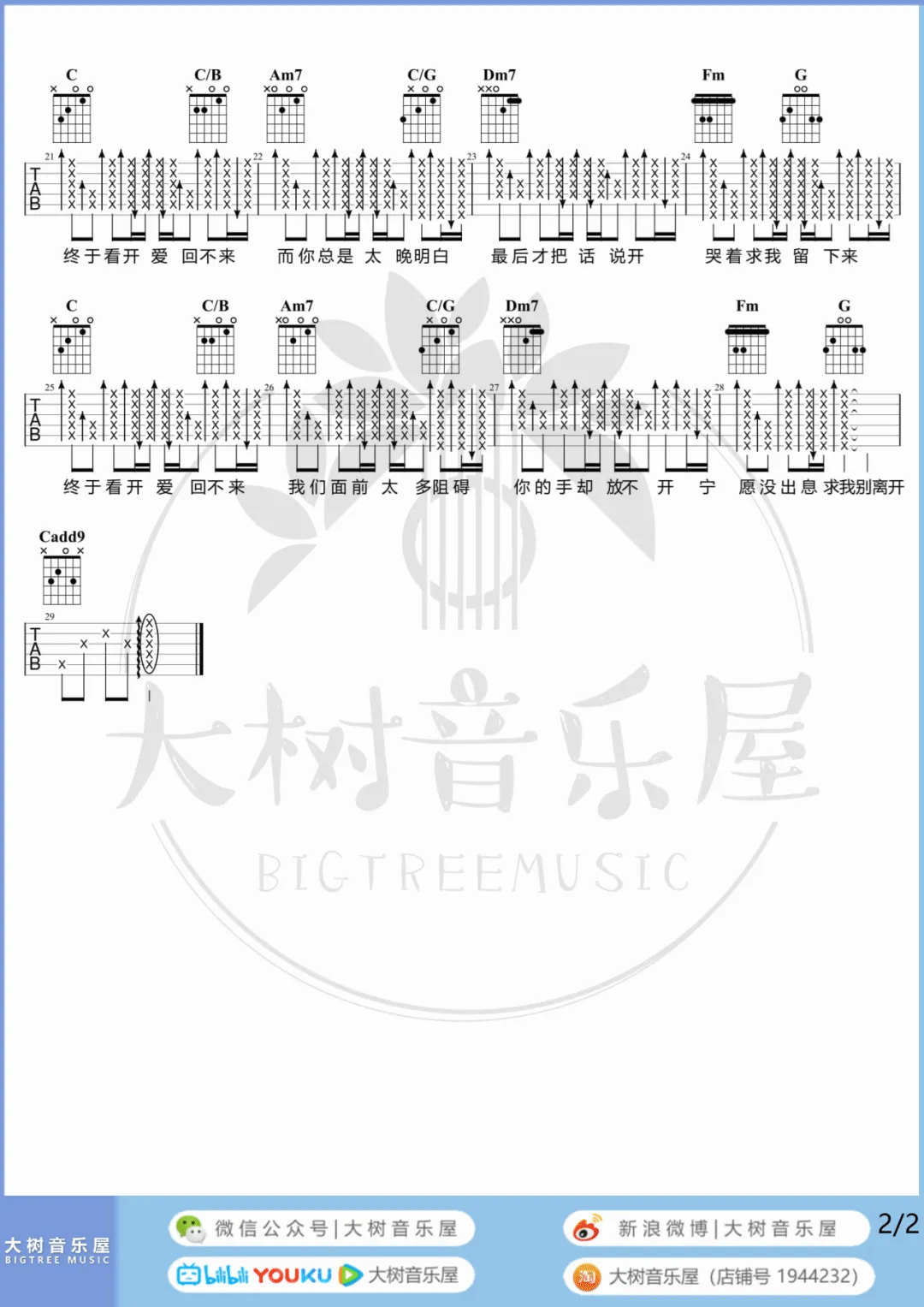 倒带吉他谱2-蔡依林